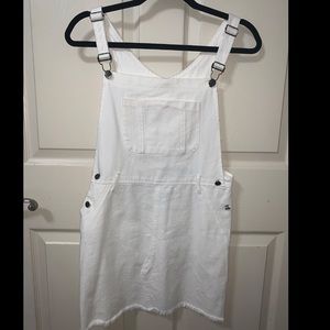 Cute white overall dress